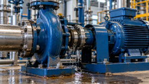 vazamento em bomba industrial